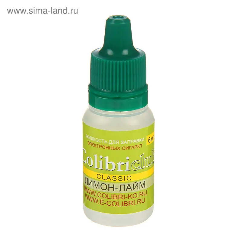 Жидкость для многоразовых ЭИ Colibriclub Classic, лимон-лайм, 6 мг, 10 мл