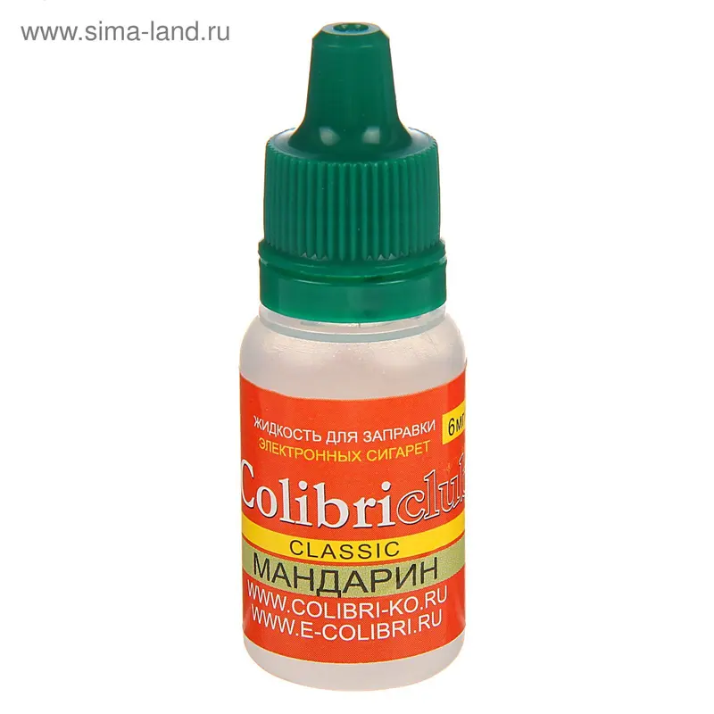 жидкость для многоразовых ЭИ Colibriclub Classic МАНДАРИН 6 мг/мл 10мл