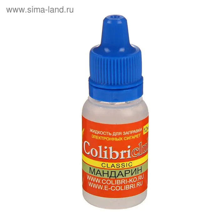 Жидкость для многоразовых ЭИ Colibriclub Classic, мандарин, 12 мг, 10 мл