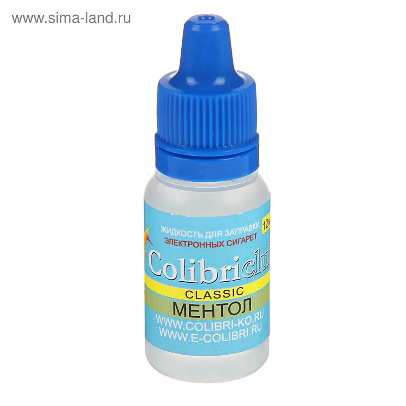 Жидкость для многоразовых ЭИ Colibriclub Classic, ментол, 12 мг, 10 мл