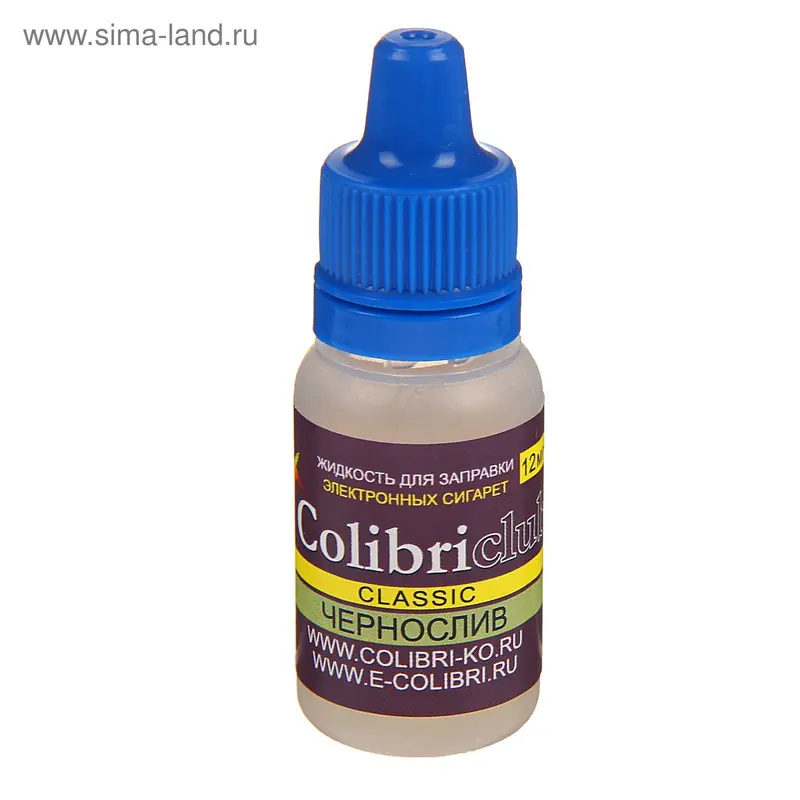 Жидкость для многоразовых ЭИ Colibriclub Classic, чернослив, 12 мг, 10 мл