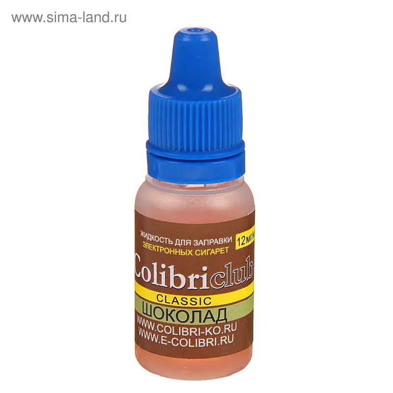 Жидкость для многоразовых ЭИ Colibriclub Classic, шоколад, 12 мг, 10 мл