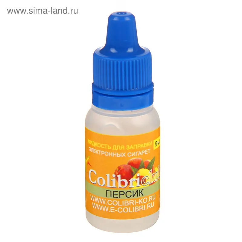 Жидкость для многоразовых ЭИ Colibriclub Standart, персик, 9 мг, 10 мл