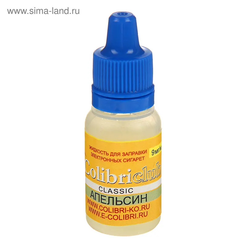 Жидкость для многоразовых ЭИ Colibriclub Classic, апельсин, 9 мг, 10 мл