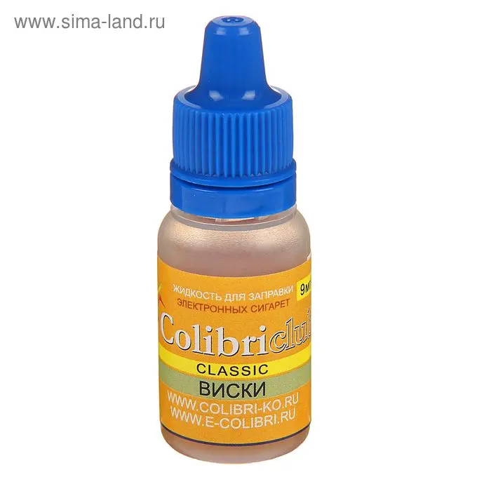 Жидкость для многоразовых ЭИ Colibriclub Classic, виски, 9 мг, 10 мл