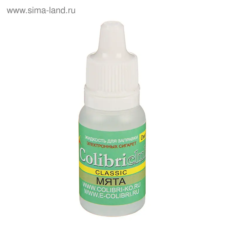 Жидкость для многоразовых ЭИ Colibriclub Classic, мята, 0 мг, 10 мл