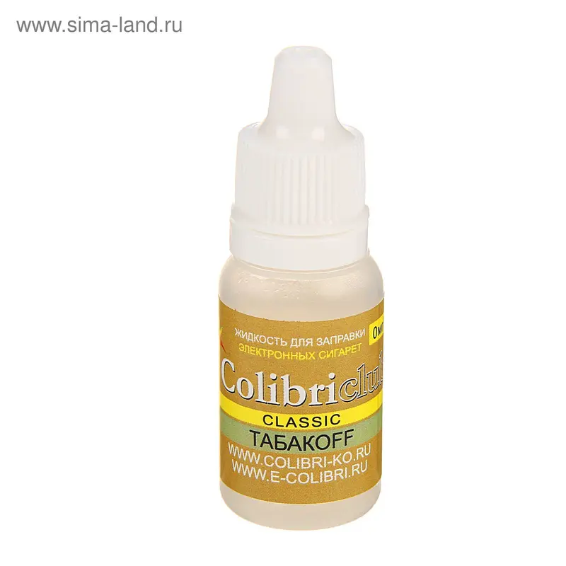 Жидкость для многоразовых ЭИ Colibriclub Classic, табак, 0 мг, 10 мл