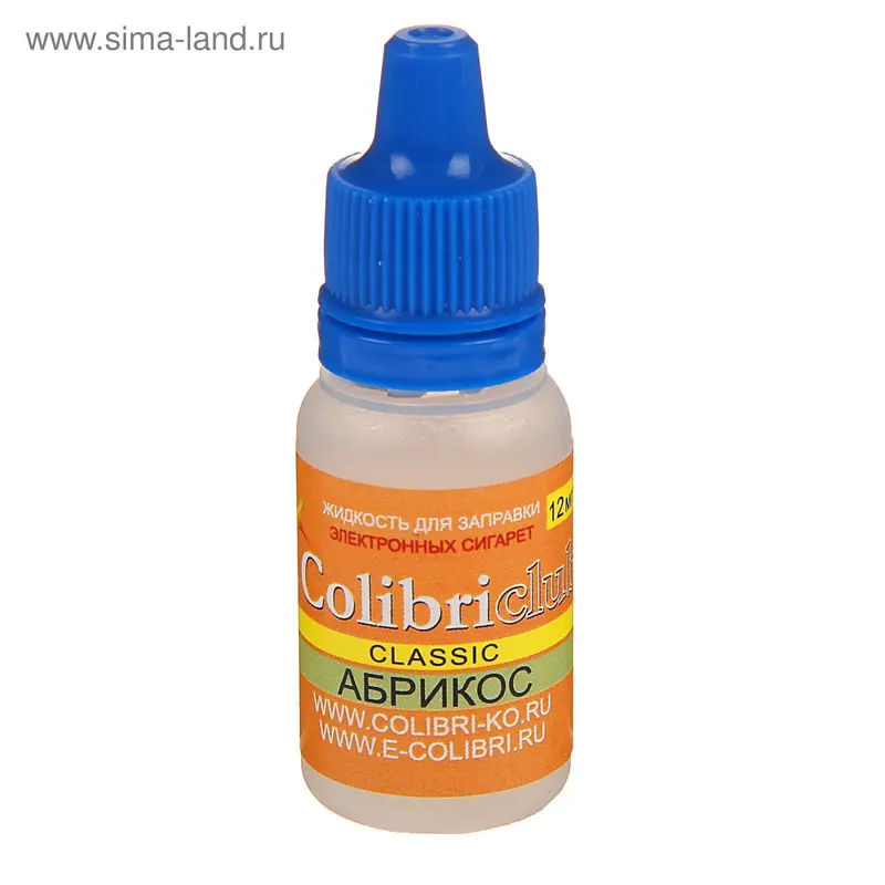 Жидкость для многоразовых ЭИ Colibriclub Classic, абрикос, 12 мг, 10 мл