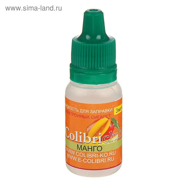 Жидкость для многоразовых ЭИ Colibriclub Standart, манго, 3 мг, 10 мл