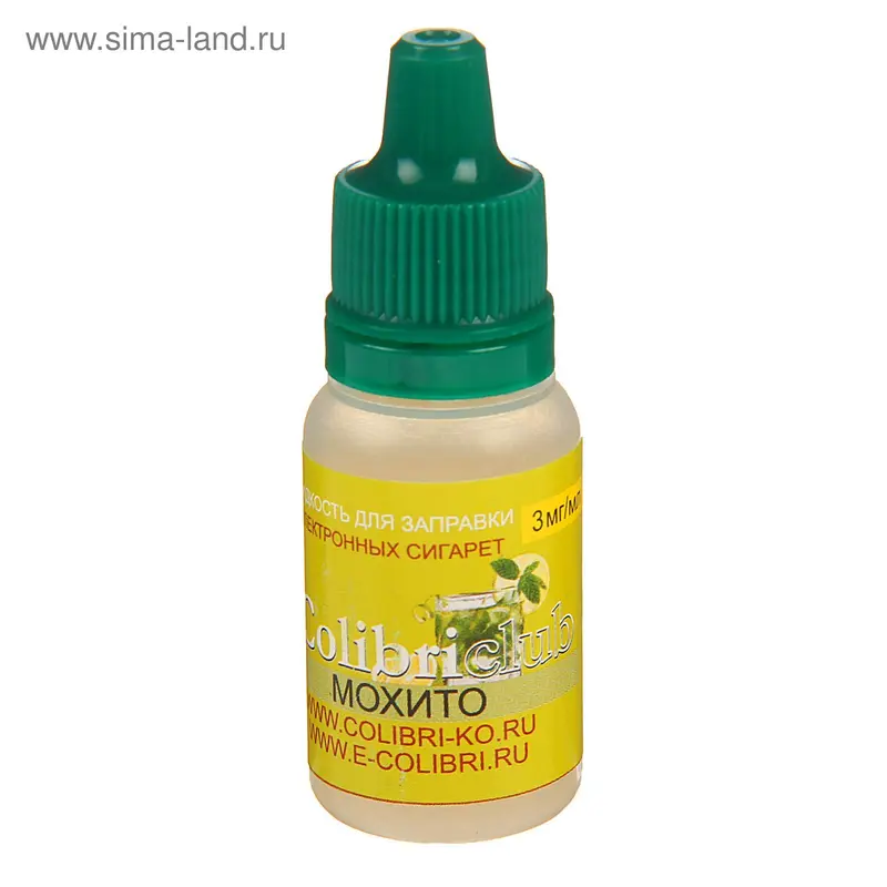 Жидкость для многоразовых ЭИ Colibriclub Standart, мохито, 3 мг, 10 мл