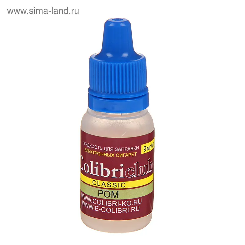 Жидкость для многоразовых ЭИ Colibriclub Classic, ром, 9 мг, 10 мл