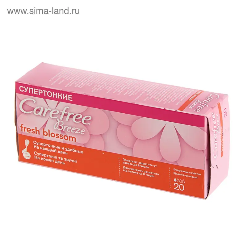 Прокладки ежедневные «Carefree» Breeze Fresh Blossom, ароматизированные, 20 шт