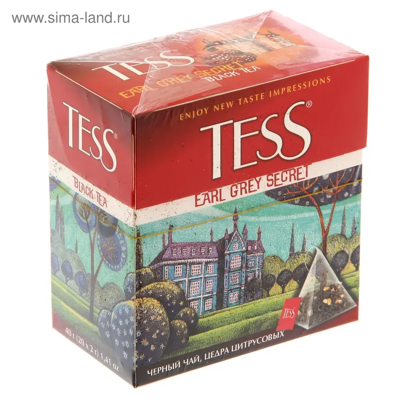 Чай Tess пирамидки Earl Grey Secret, black tea, 20п*2 гр