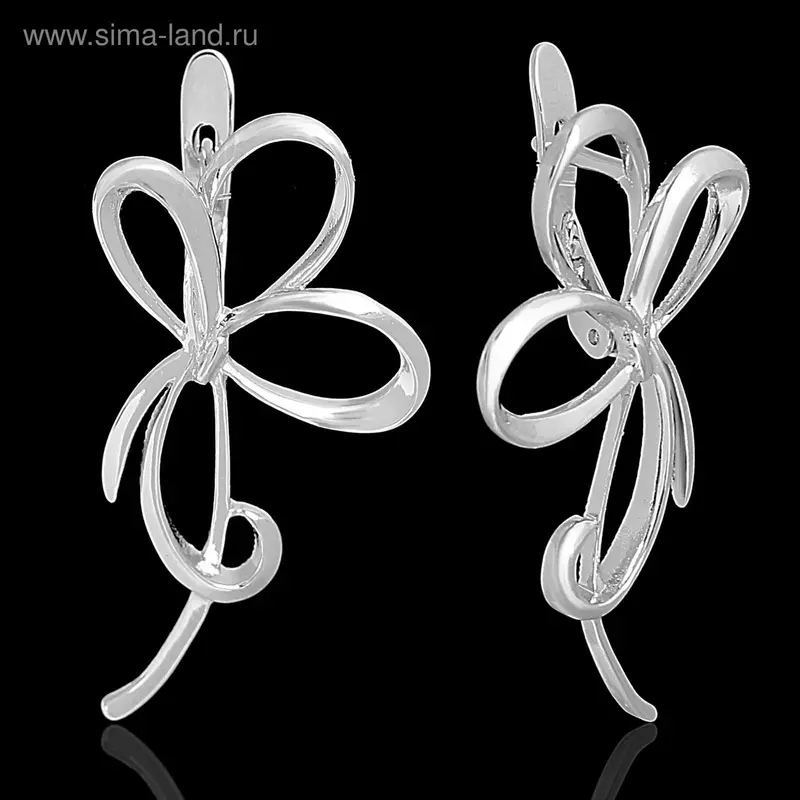 Серьги «Аяла», цвет серебро