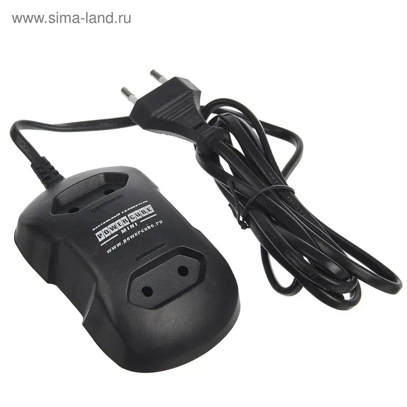 Настольный удлинитель "Power Cube", 2 розетки, 2.5 А, 1.8 м, 500 Вт, черный