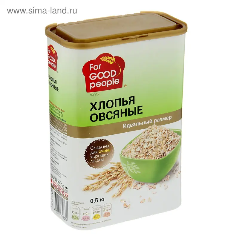 Хлопья For good people овсяные, 500 г