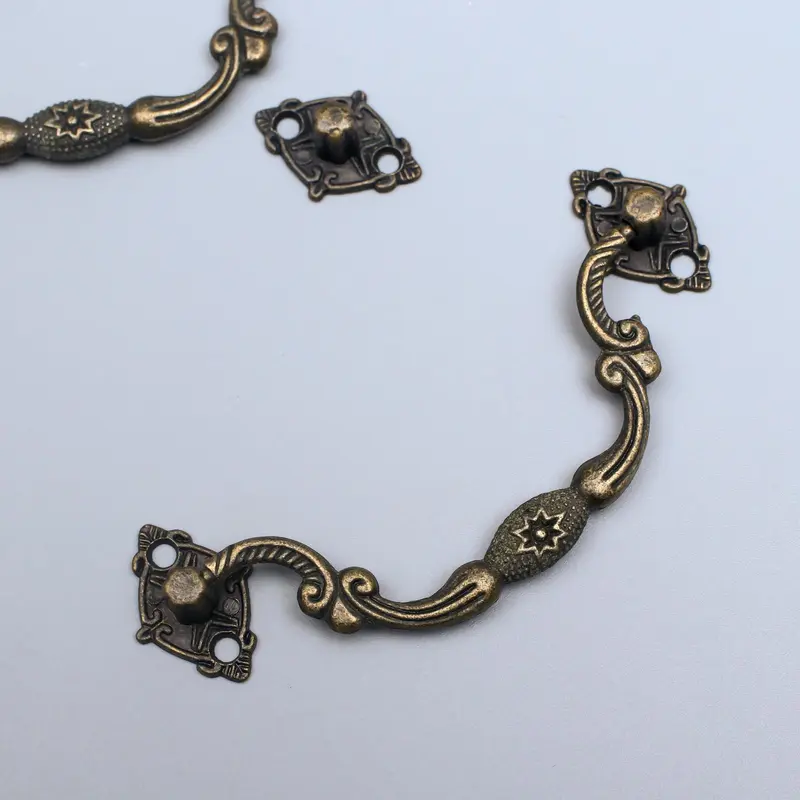 Ручка для шкатулки, металл, набор 2 шт., 9.5×4×0.5 см