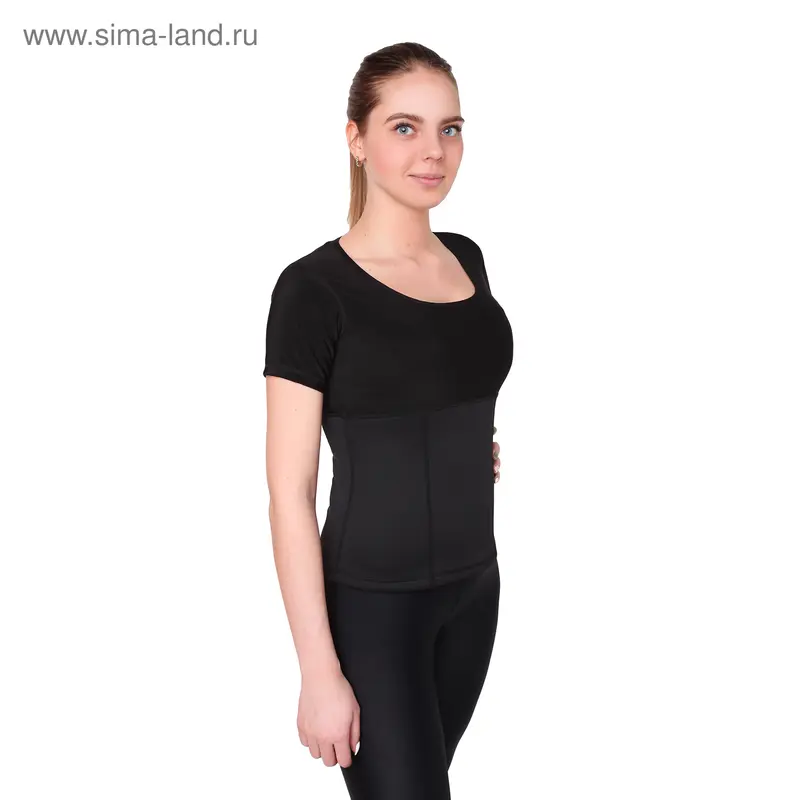 Футболка для фитнеса, размер XXL, цвет чёрный