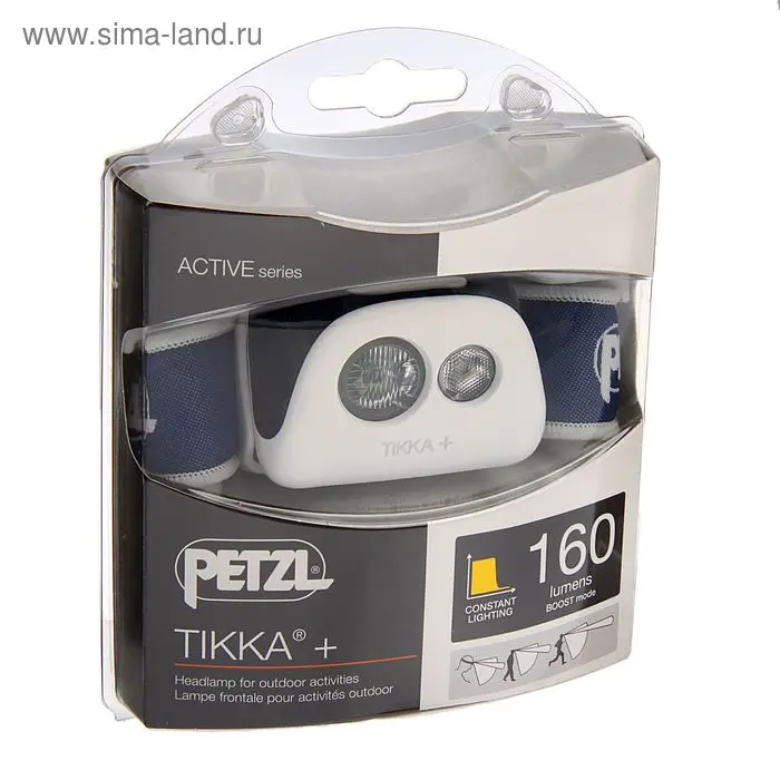 Фонарь налобный Petzl TIKKA +, синий