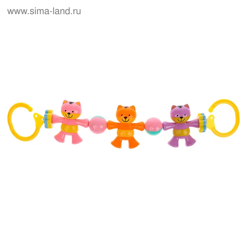 Растяжка на коляску/кроватку «Котята», 3 игрушки, цвет МИКС