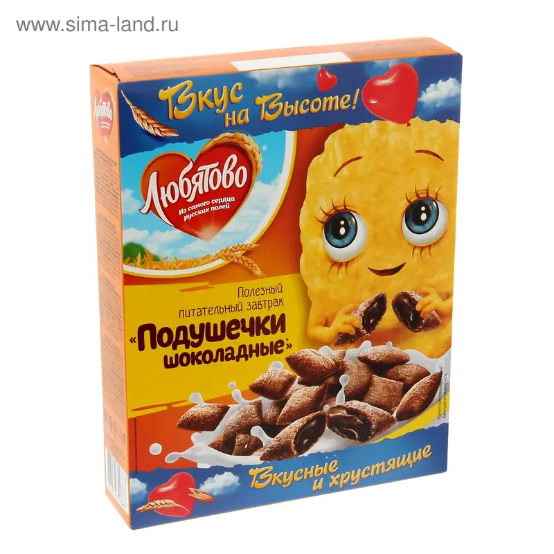 Подушечки "Любятово" с шоколадной начинкой, 250 г