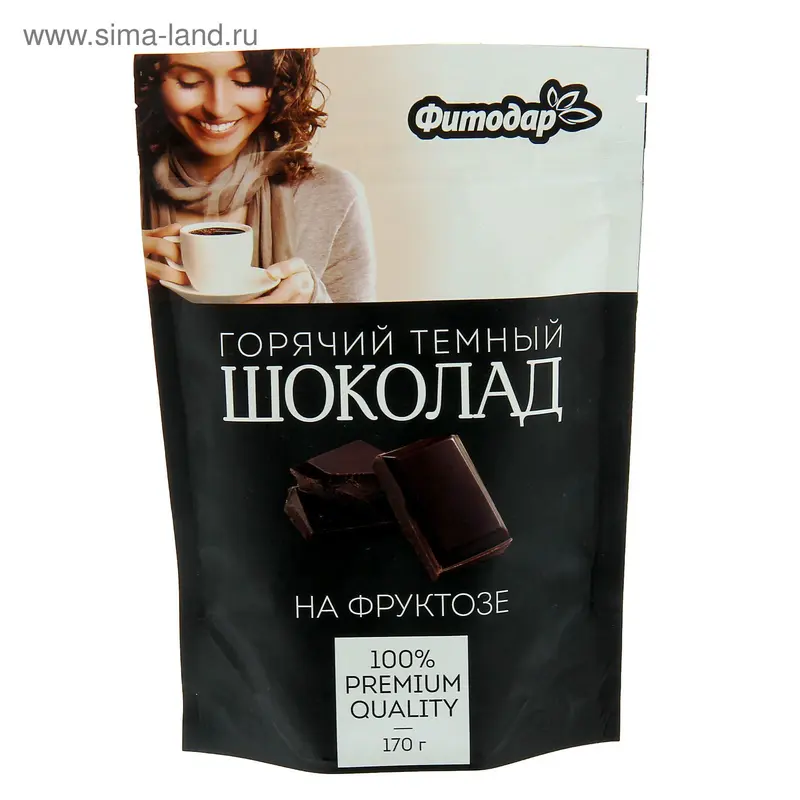 Горячий темный шоколад "Фитодар" на фруктозе, 170 г
