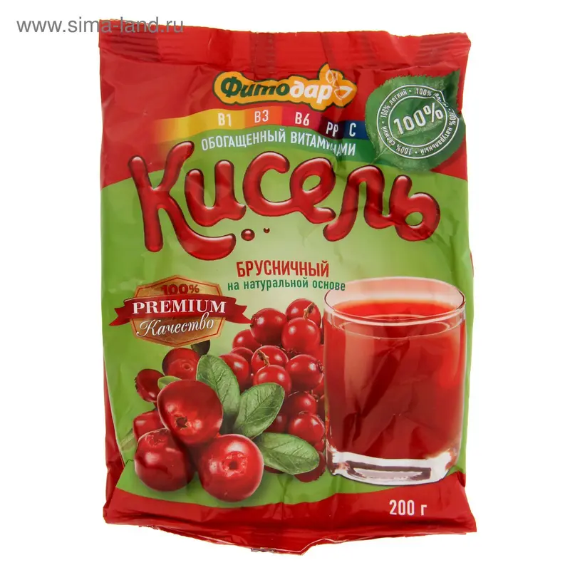 Кисель "Фитодар" брусничный, 200 г