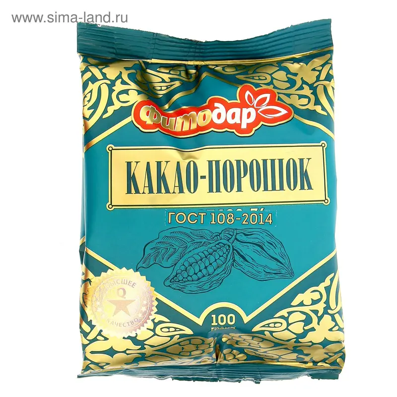 Какао-порошок "Фитодар" ГОСТ, 100 г