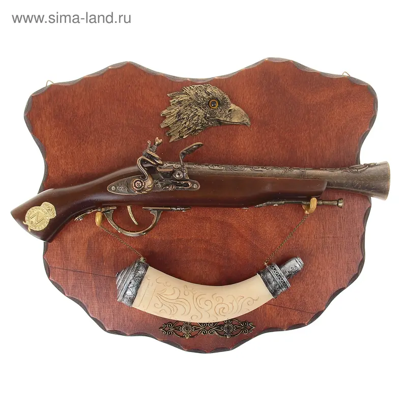 Изделие мушкет на планшете (мушкет, рожок, планшет)