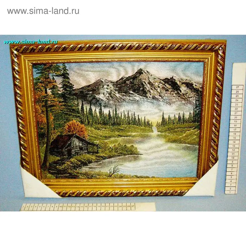 картина гобелен 35*45 FJ-098 домик в горах (бокс 30 шт)