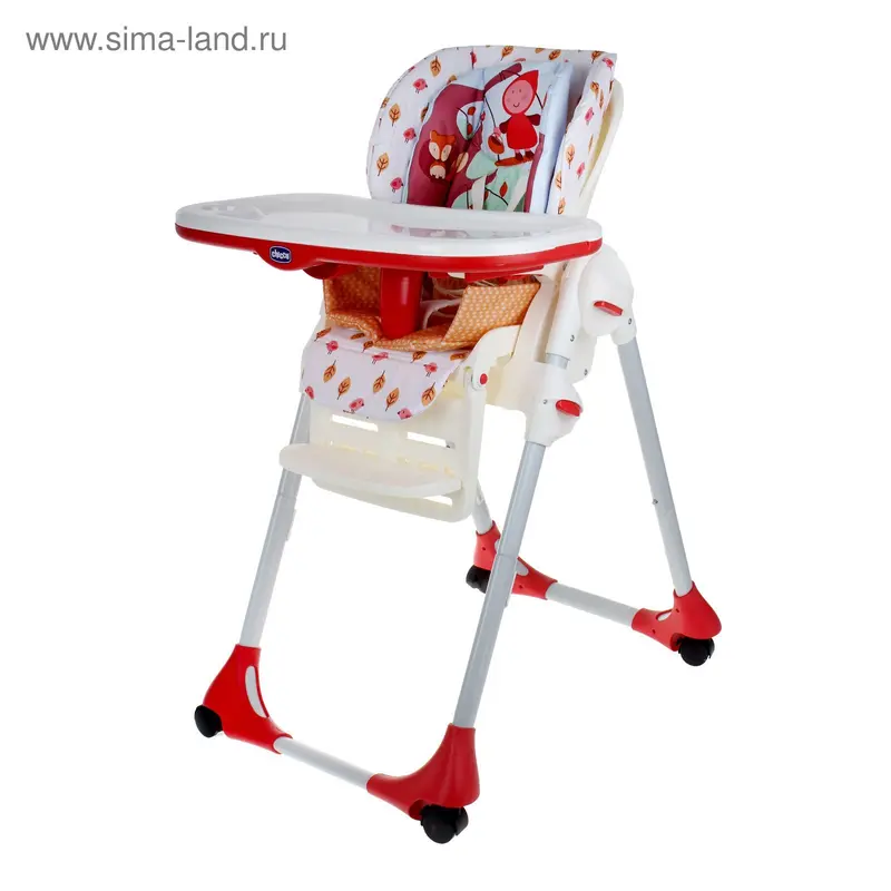 Стульчик для кормления Chicco Polly 2 в 1, цвет счастливая страна