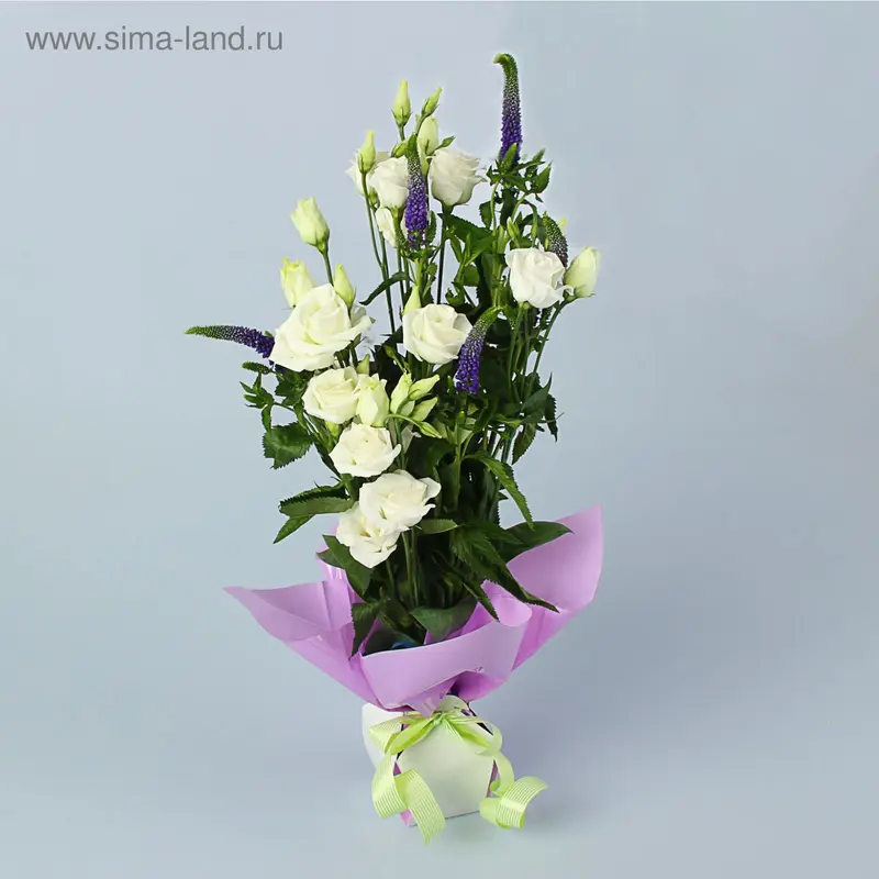 Коробка для цветов 2в1, 6х9 см, сборная, сиреневый