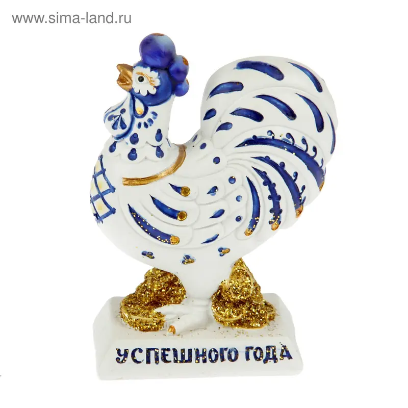 Фигурка полистоун "Петушок - Успешного года" 7,1х9 см