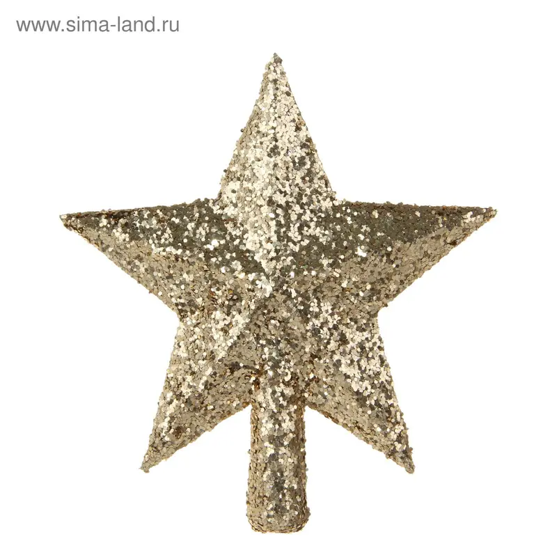 Наконечник "Звезда" посыпка, золото 13,5*14,5 см
