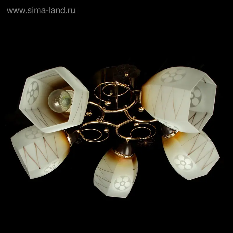 Люстра "Купавка" 5 рожков (220V 15W E27)