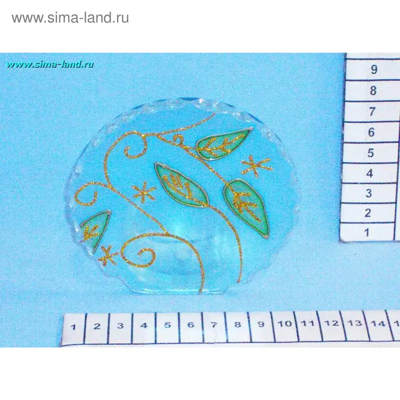 подсвечник стекло 41902А листья (бокс 72 шт) мин 3 шт