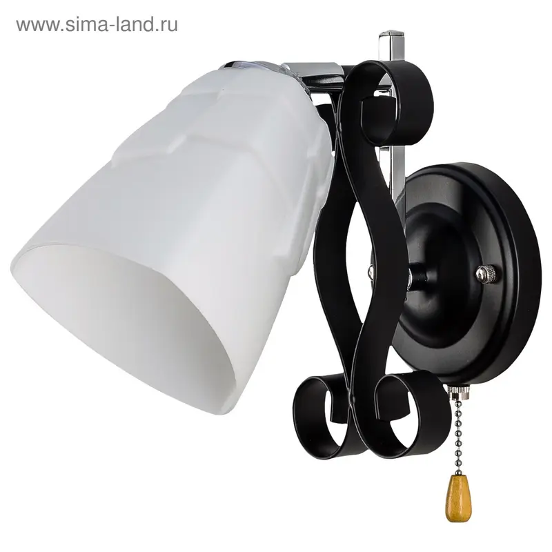Бра модерн "Алесса" 40W E27 основание хром с черным 21х12х26 см