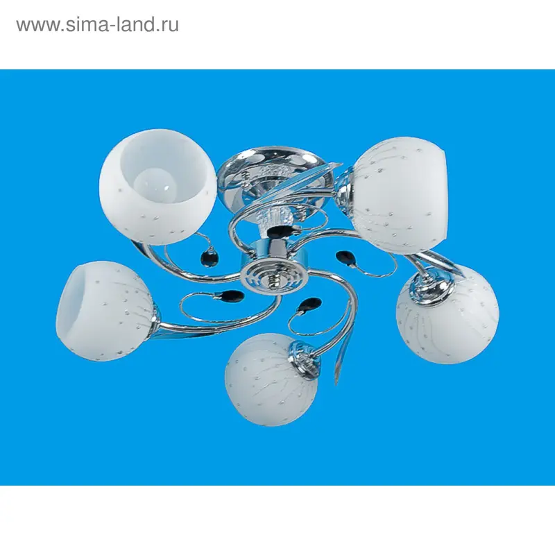 Люстра "Илиана" 5x40Вт E27 хром 50х50х20 см