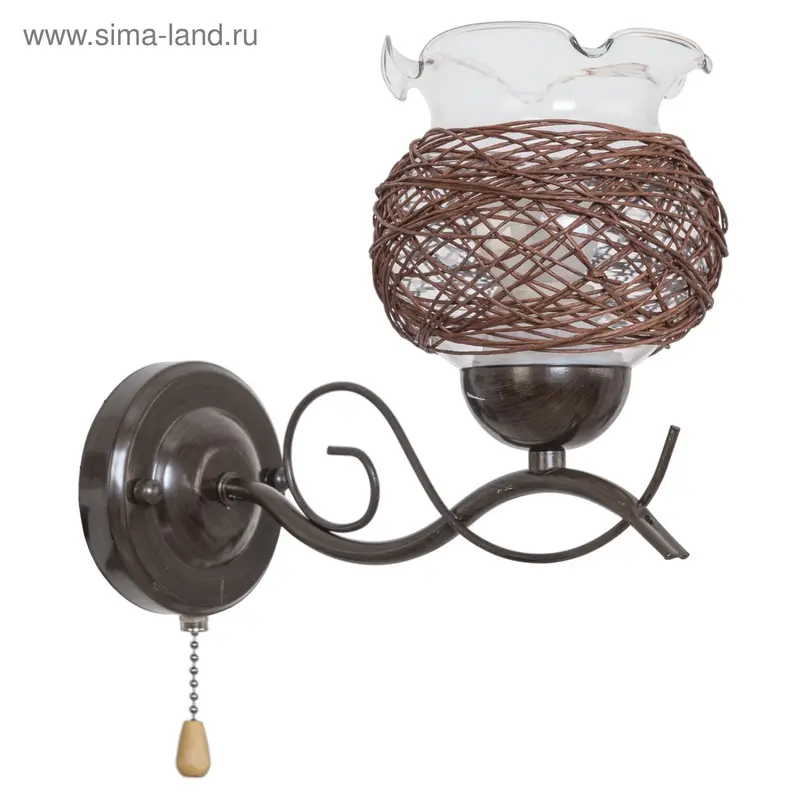 Бра "Сизаль коричневая" (220V 60W E27) 24х12х19 см