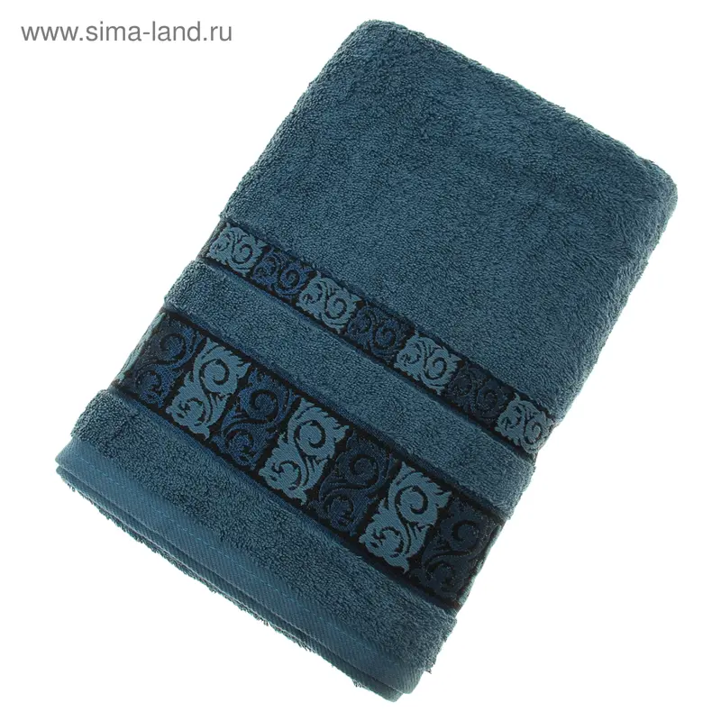 Полотенце махровое SIKEL SCОRPION 70*140 см синий 500 гр/м, хл.100%