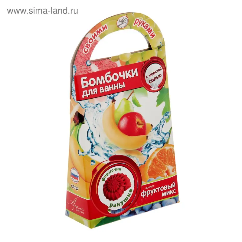 Делаем бомбочки для ванн "Ракушка", аромат фруктов
