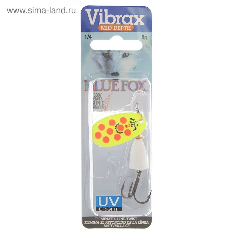 Блесна Blue Fox BFU3/YOPU, вес 8 гр