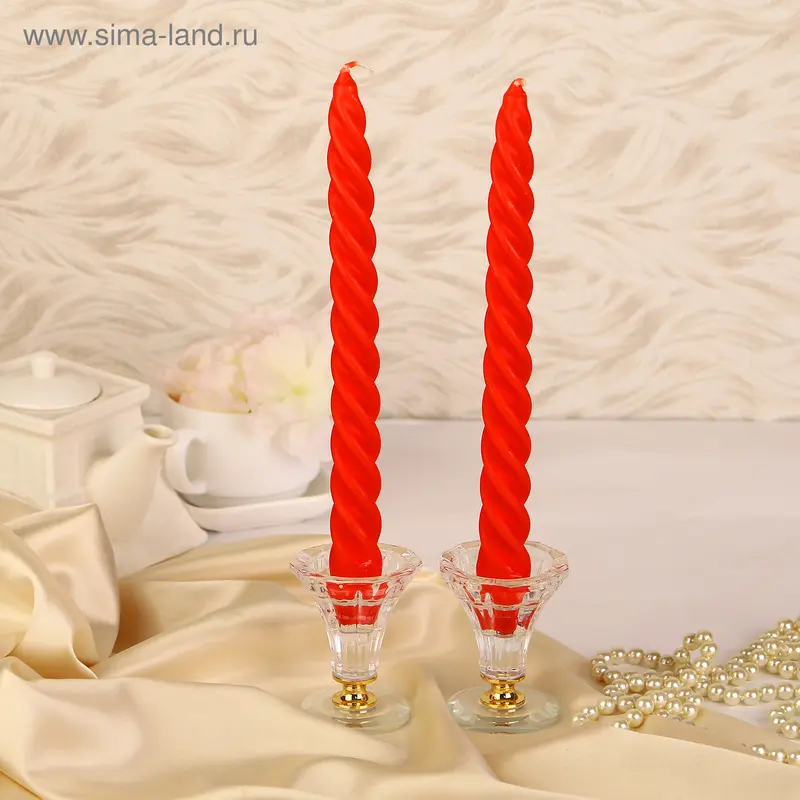 Свеча витая ароматическая "Клубника", 2,3х 24,5 см