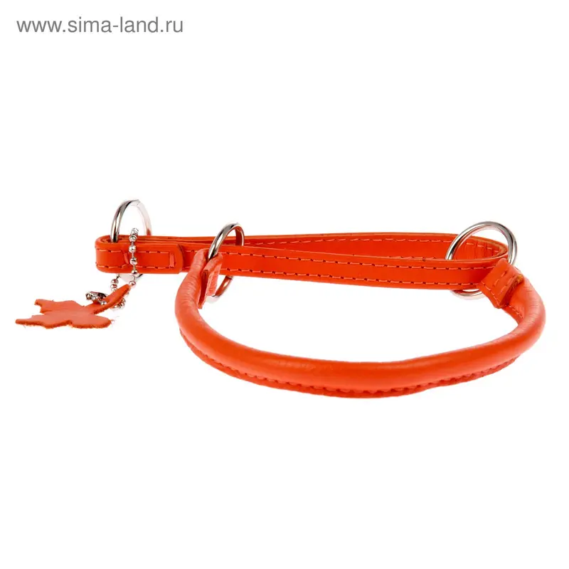 Ошейник-удавка CoLLaR Glomour, 35 х 0,8 см, оранжевый