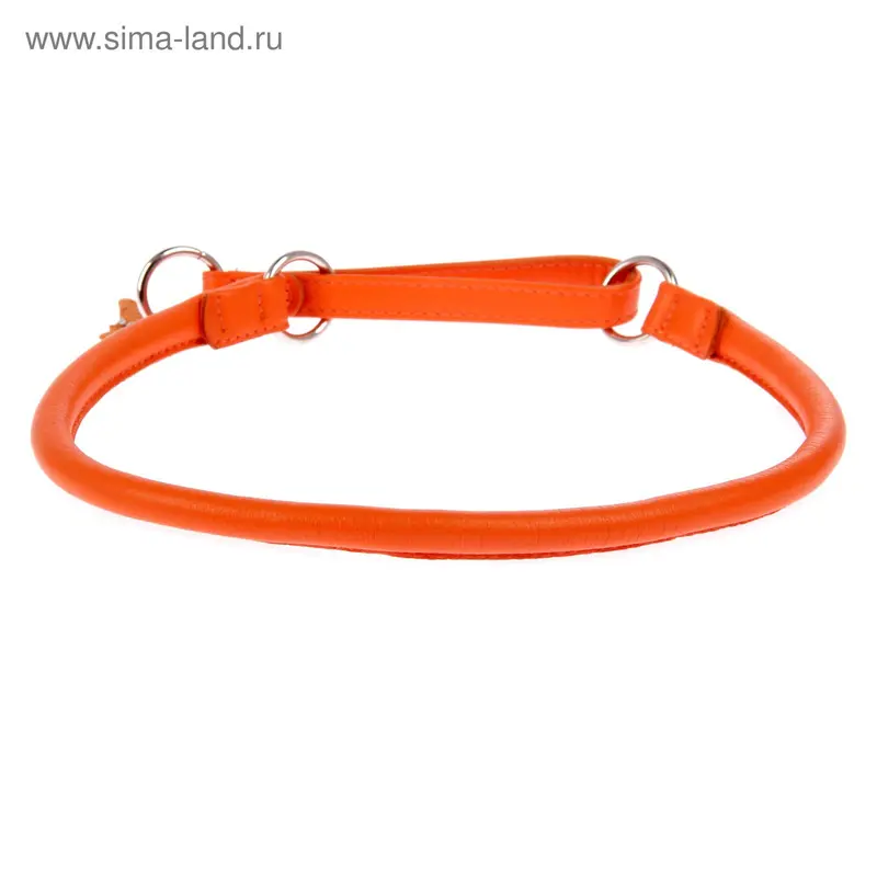 Ошейник-удавка CoLLaR Glomour, 70 х 1,3 см, оранжевый