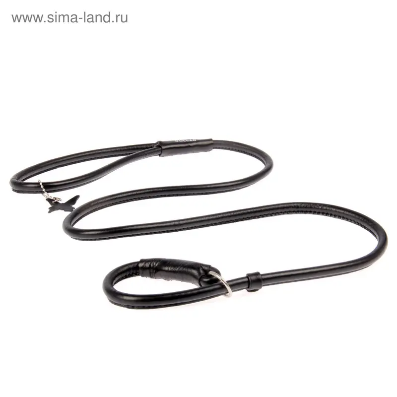 Поводок-удавка CoLLaR Glomour, 1.35 м х 1 см, черный