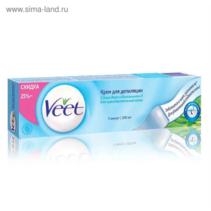 Крем для депиляции Veet для чувствительной кожи, 200 мл