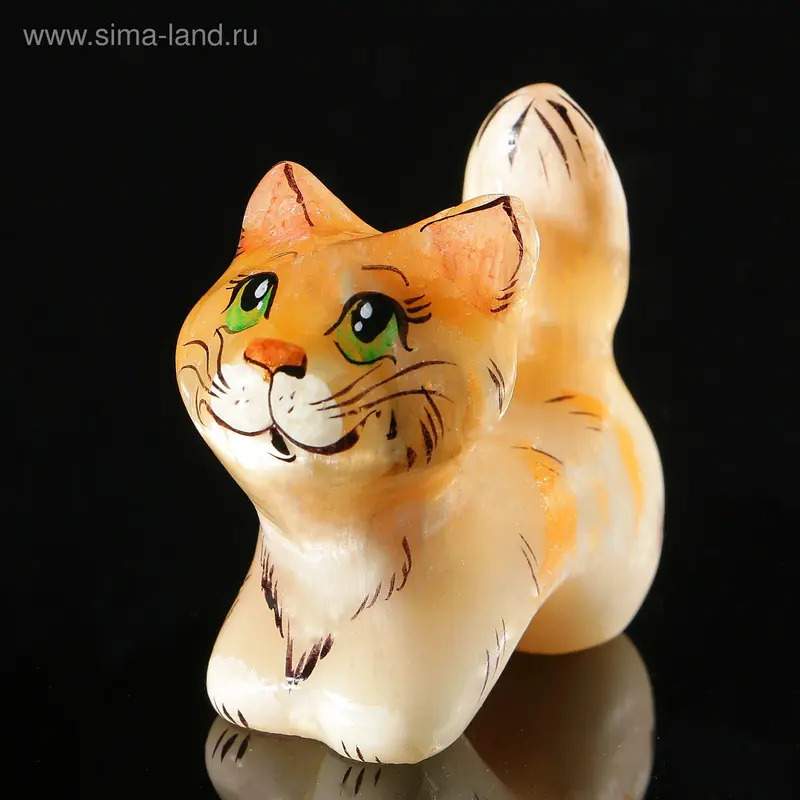 Сувенир «Кот Гав», малый, 5,5×2,5×5 см, селенит