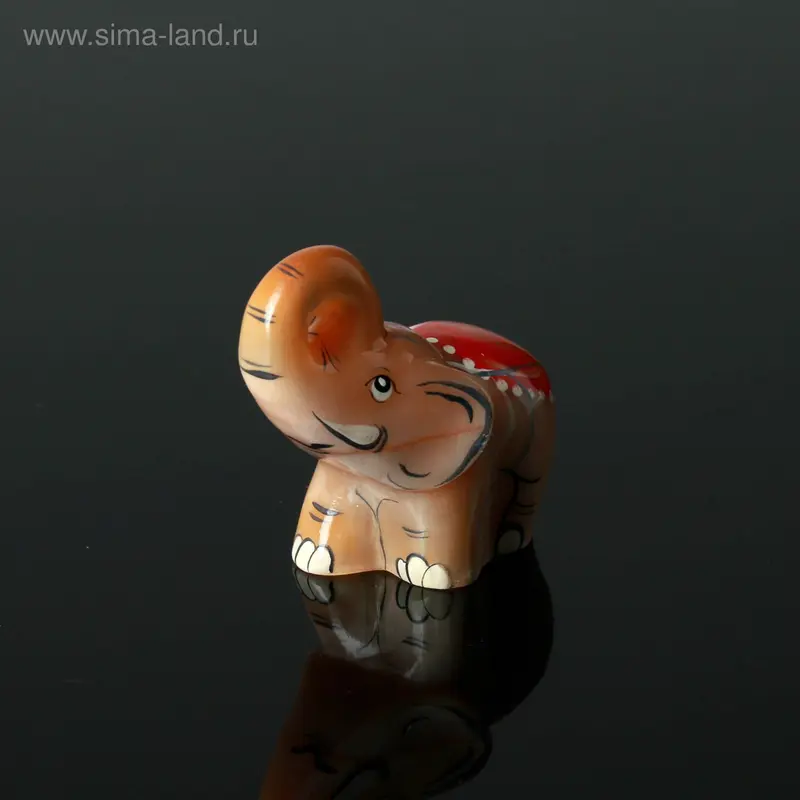 Сувенир «Слон индийский», малый, 7×4×7,5 см, селенит