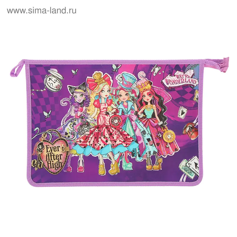 Папка д/тетрадей_ А4 на молнии Ever After High 87152